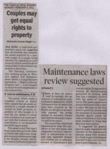 2012-02-06 Maintenance Law Review