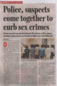 2013-01-19 Police Suspects Come Togegether to Curb Sex Crimes (Mumbai Mirror)