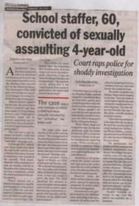 2013-02-26 School Staffer..Crt raps ..Shoddy Investigation(Indian Express)