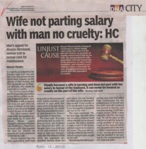 2013-04-13Wife not parting Salary with man no cruelty HC DNA