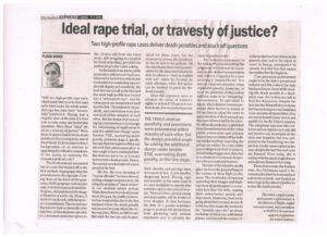 2014-04-11 Ideal Rape Trial, or Travesty of Justice (The Indian Express)