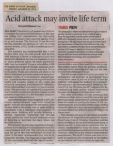 Acid Attak TOI 20 Jan 12