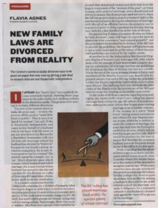 Tehalka New Family Law are Divorced from Reality